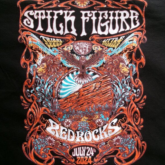 Stick Figure Red Rocks 2024 Concert T-Shirt Mens S/S Sz XL - New - Picture 2 of 5